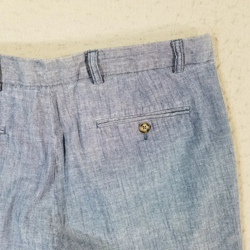 Roundtree & Yorke casuals shorts men's 38x9 blue denim chambray preppy outdoor